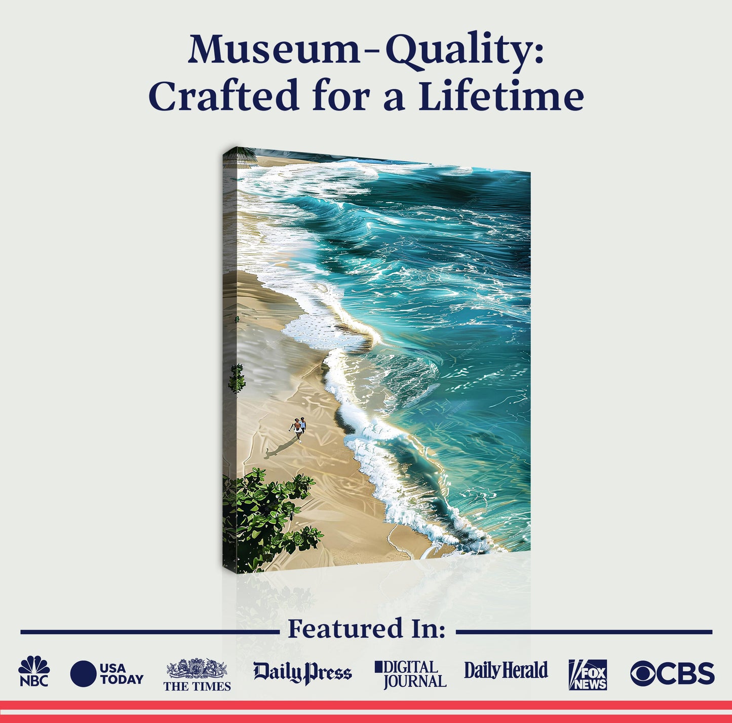 Beachfront Painting Coastal Wall Art II