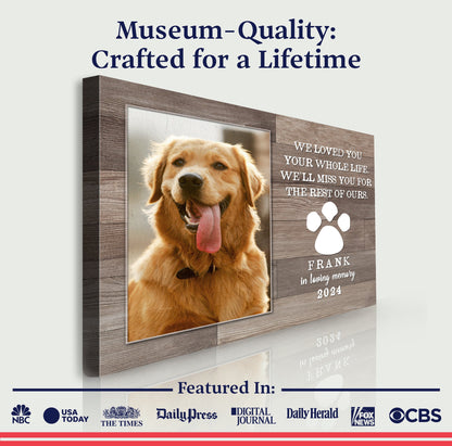 Pet Memorial Sign We Loved You Your Whole Life