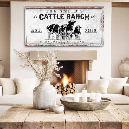 Branded Cattle Ranch Sign V