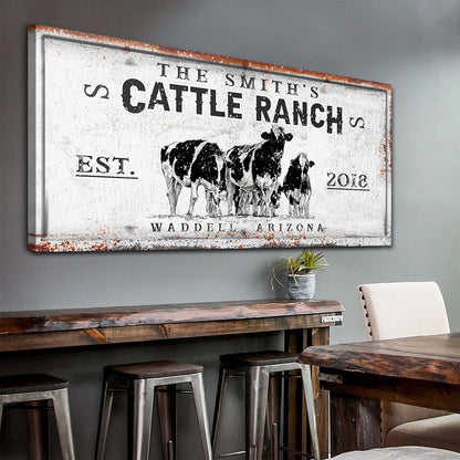 Branded Cattle Ranch Sign V