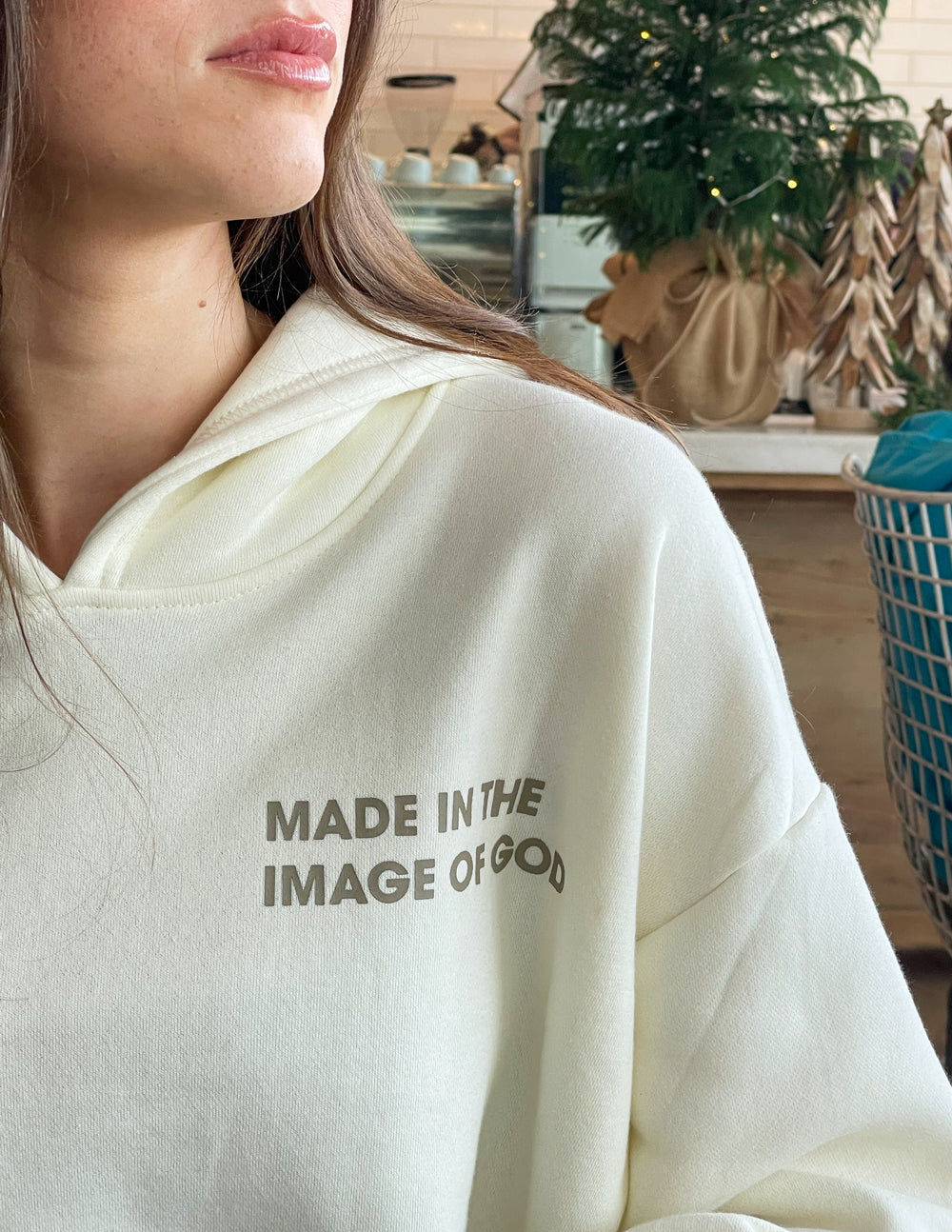 Made in the Image of God Cream Hoodie
