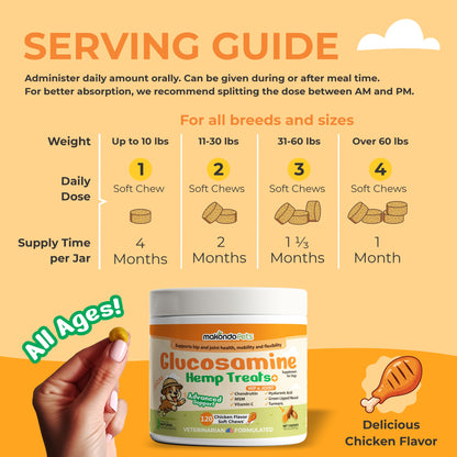 Glucosamine for Dogs - 120 Soft Chews