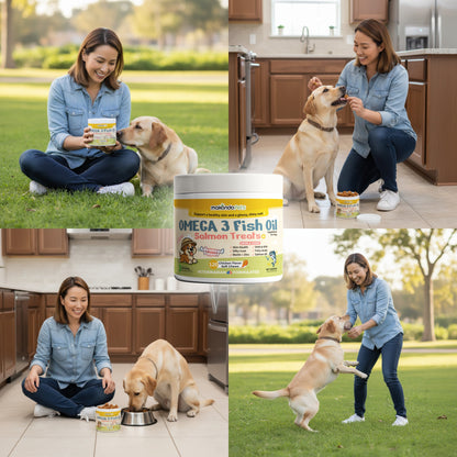 Omega 3 for Dogs - Salmon Oil - 120 Soft Chews