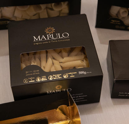 Marulo, Organic Penne Pasta, Artisan Bronze Die-Cut Pasta, 12 Pack x 1.1 lb