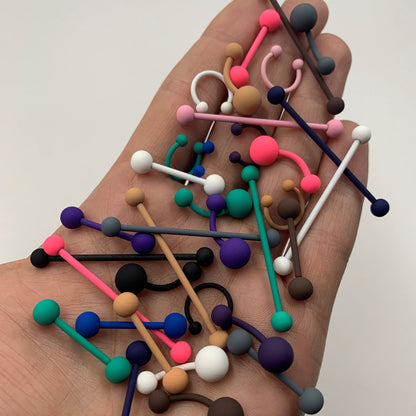 Beautiful Brown Matte Barbell Tongue Ring