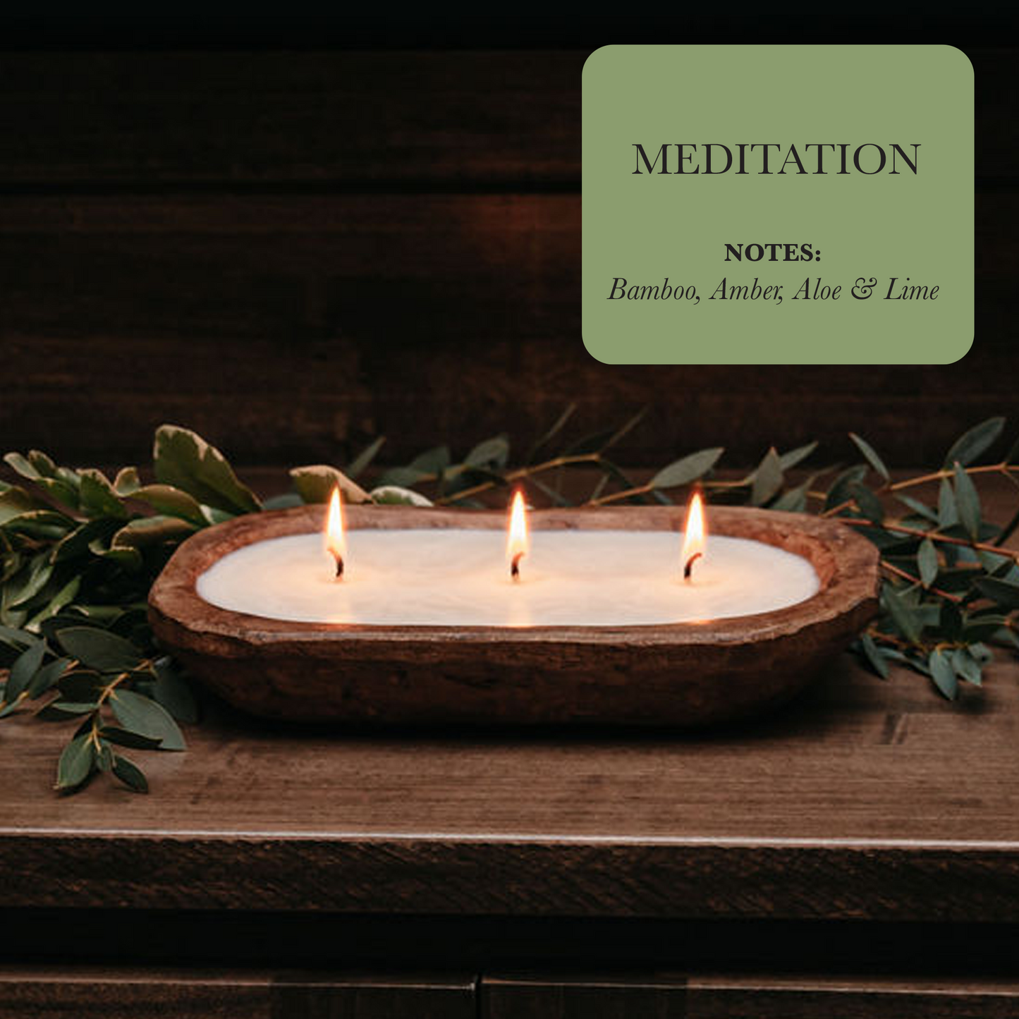 3-Wick Dough Bowl Soy Candle - Meditation