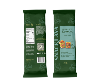 Kunafa Mixed Nuts - Snacklava® | 20 Packs
