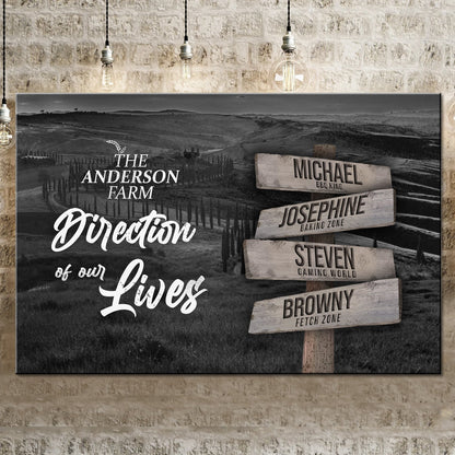 Direction Of Our Lives Family Farm Names Sign