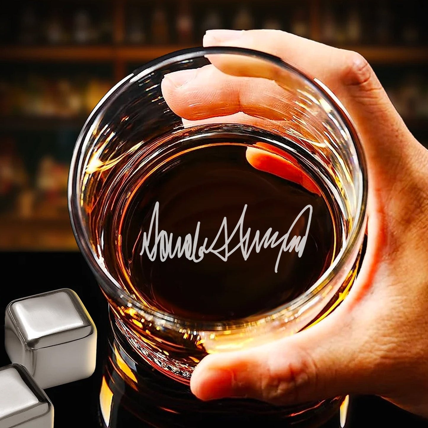 I'm Back Bitches | Trump Won 2024 Whisky Glass | Trump 47th President Print Whisky Glasses T1748B - GOP