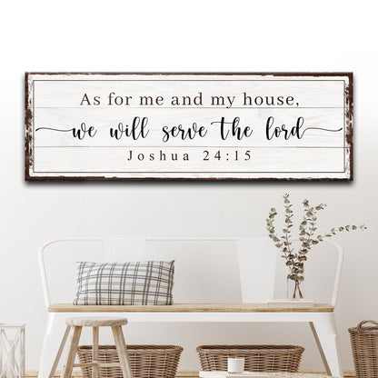 Joshua 24:15 - We Will Serve The Lord Vintage Sign VII
