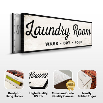 Laundry Room Wash Dry Fold Sign