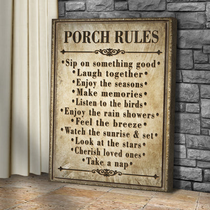 Porch Rules Sign II