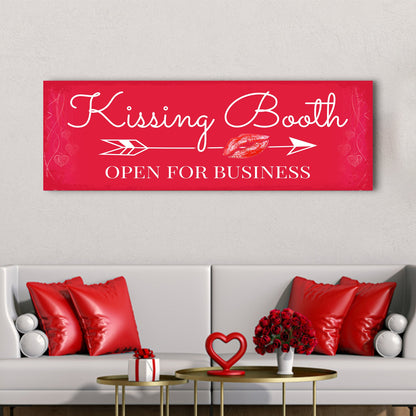 Kissing Booth "Open For Business" Sign