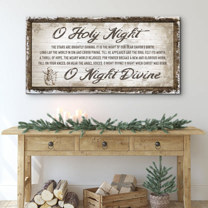 O Holy Night Christmas Sign