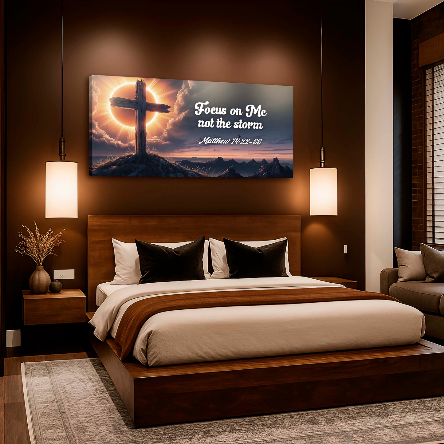 Matthew 14:22-33 - Focus On Me Not The Storm Faith Sign