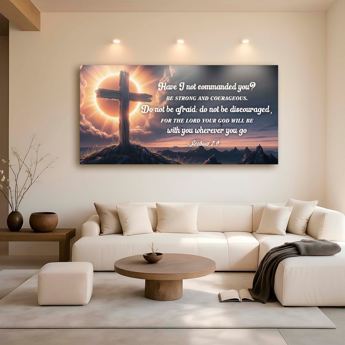 Joshua 1:9 - God Is With You Wherever You Go Faith Sign II