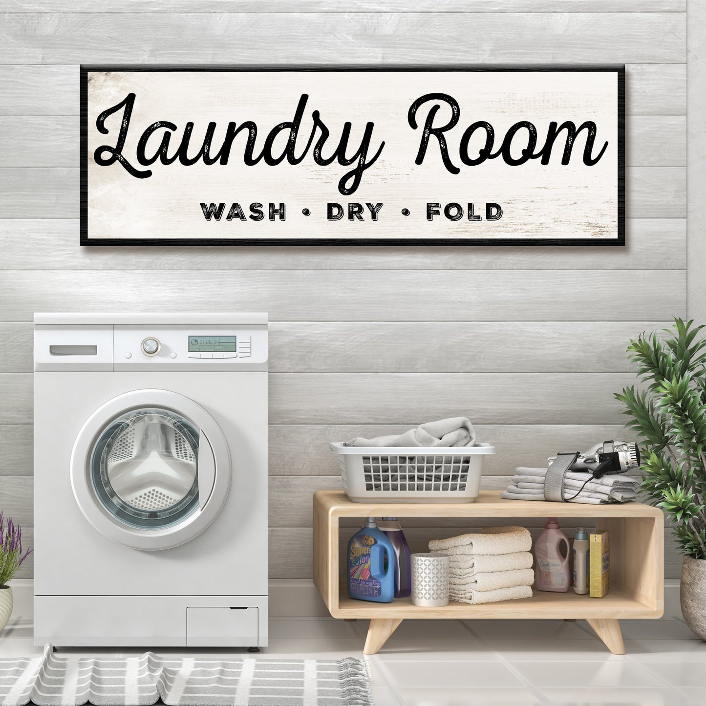 Laundry Room Wash Dry Fold Sign