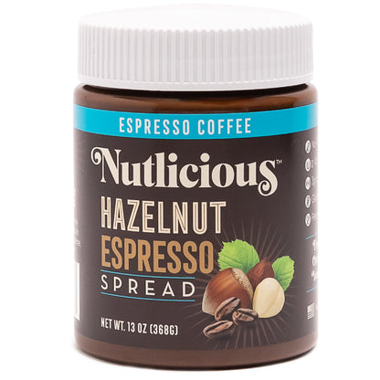 Nutlicious, Spread Hazelnut Espresso, 6 x 13 oz jars (SYSCO)