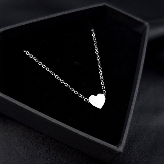 Stainless Steel Chain Dainty Heart Pendant Necklace