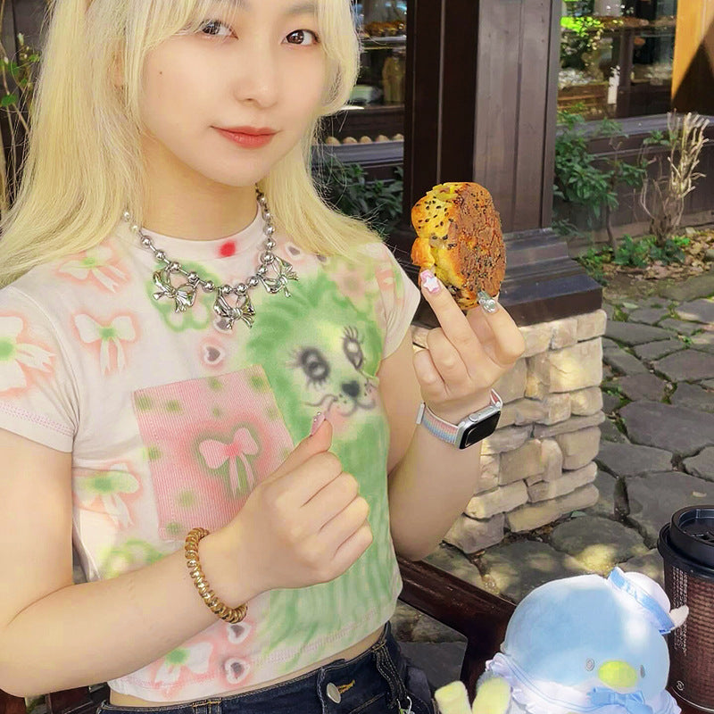 Euro-American Cute Crop Top