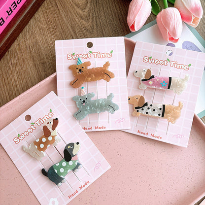 Cute Cartoon Acrylic Cat Barrettes Girl