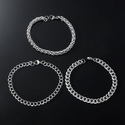 Stainless Steel Sunflower Bracelet Set