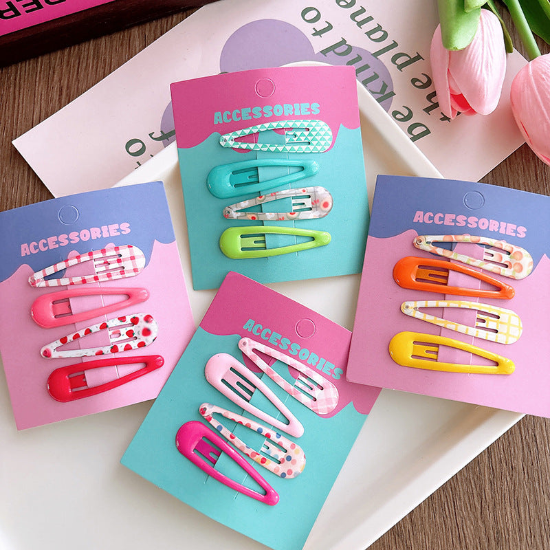 Cute Dripping Printing Candy Color Hair Clip