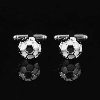 Titanium Steel Hollow Football Cufflink