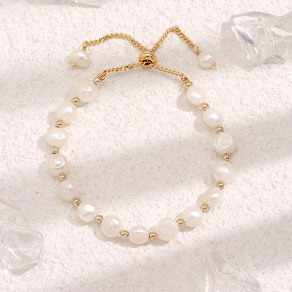 Retro Freshwater Pearl Pull Bracelet