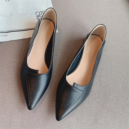 Pointed-toe Chunky Heel Two-Way Shoes