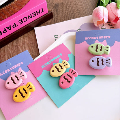 Candy-colored Glossy Cute Taiyaki Barrettes Creative
