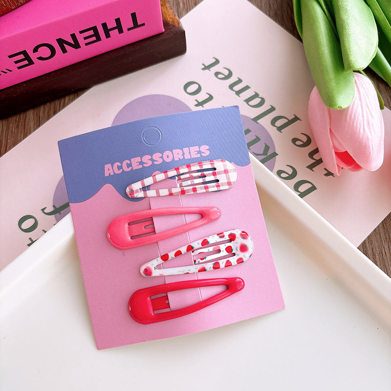 Cute Dripping Printing Candy Color Hair Clip