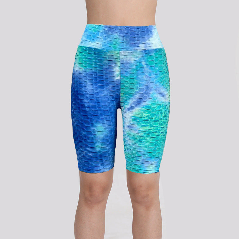 Ink Jacquard Tie-dyed Yoga Fitness Shorts