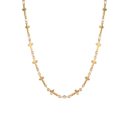 Fashion Cross Stainless Steel Necklace Hip Hop