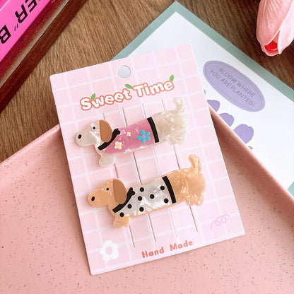 Cute Cartoon Acrylic Cat Barrettes Girl