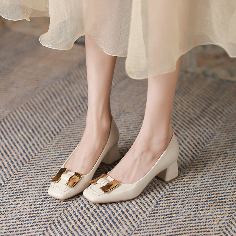 Chunky Heel Mary Jane Commuter Shoes