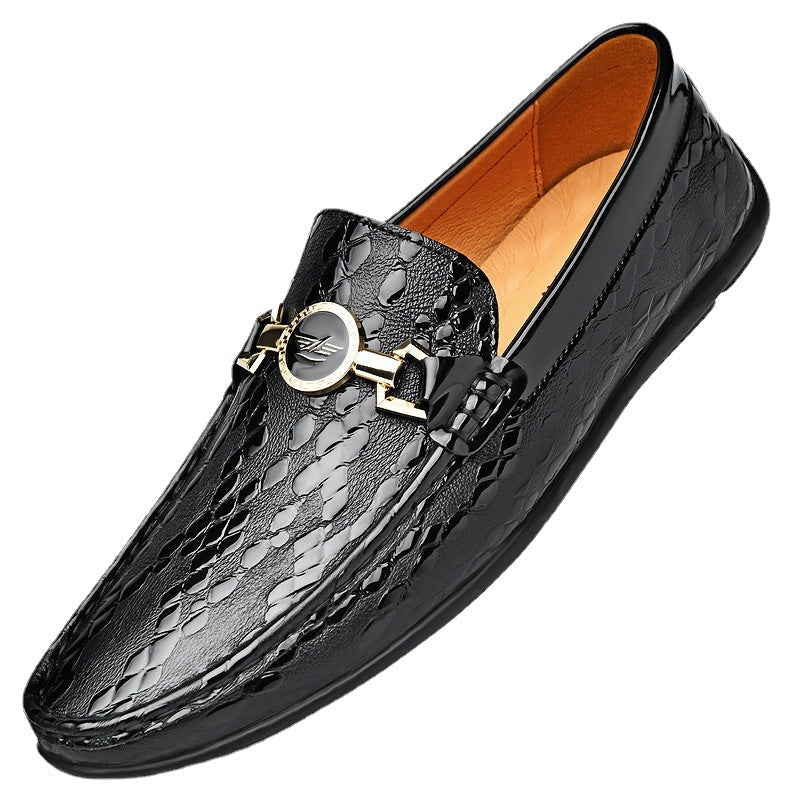 Men's Fashion Slip-on Round Toe Leather Shoes
