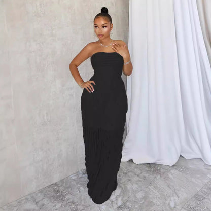 Elegant Wave Tube Top Jumpsuit