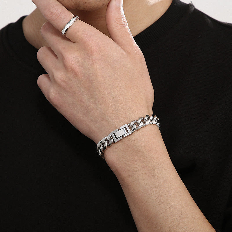 Cuban Link Titanium Steel Bracelet