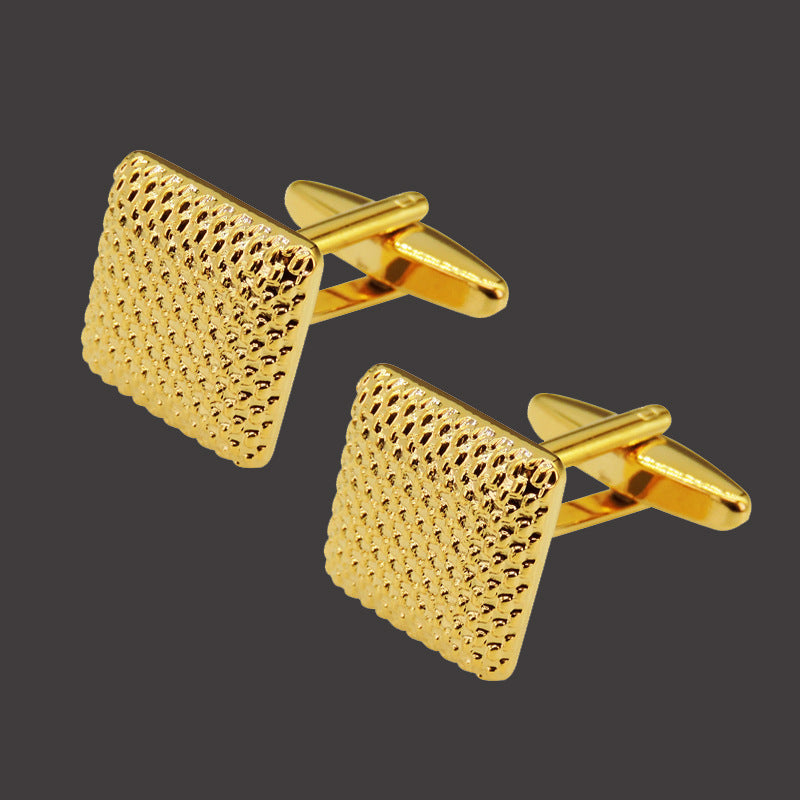 Black Gold Silver Laser Cufflinks