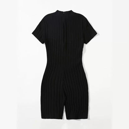 Slim Fit Short Sleeve Jumpsuit