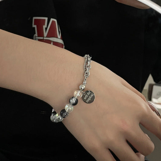 Round Card Burst Beads Bracelet