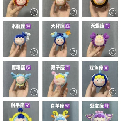 Crocheted Pendant Knitted Doll Keychain