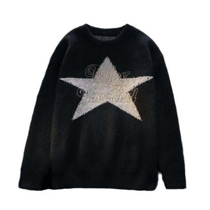 Deerskin Velvet Japanese Hong Kong Style Pullover Sweater For Men And Women