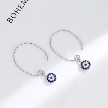 Korean Sterling Silver Needle Earrings