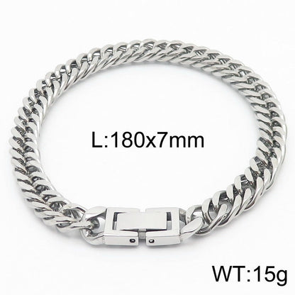 Cuban Link Titanium Steel Bracelet