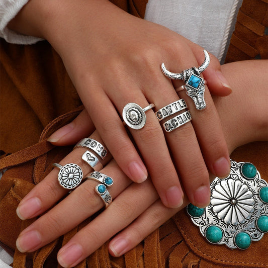 Turquoise Six-piece Bracelet