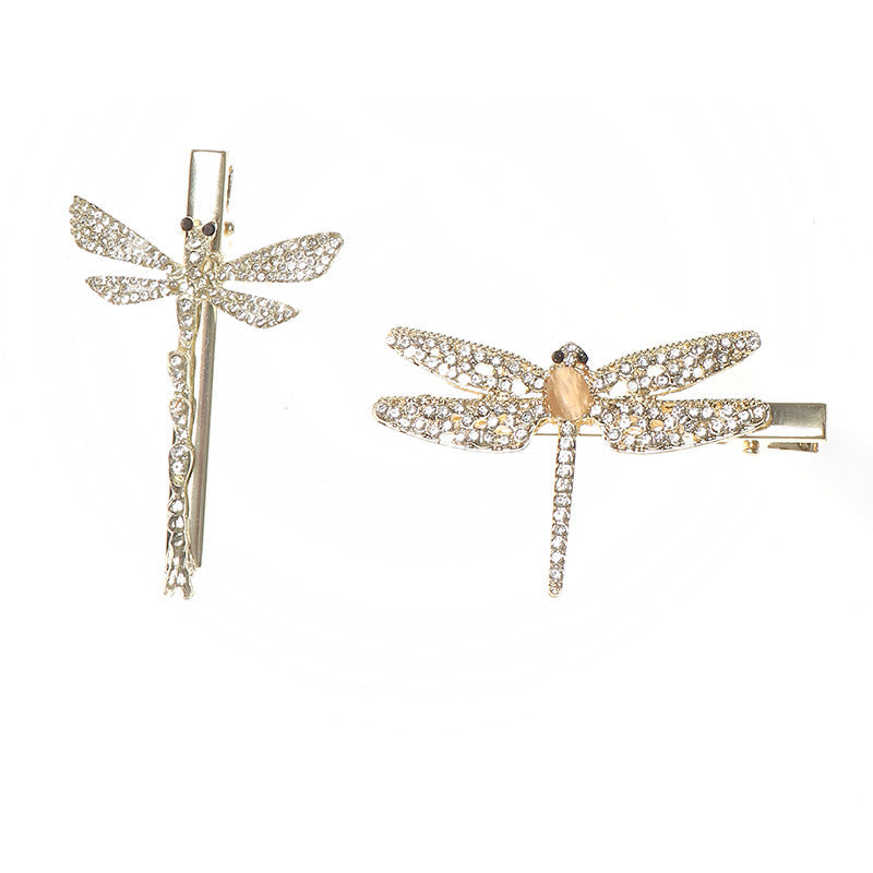 Fashion Women's Diamond Dragonfly Barrettes Creative
