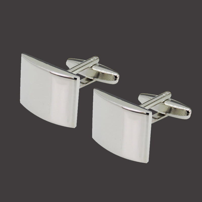 Black Gold Silver Laser Cufflinks