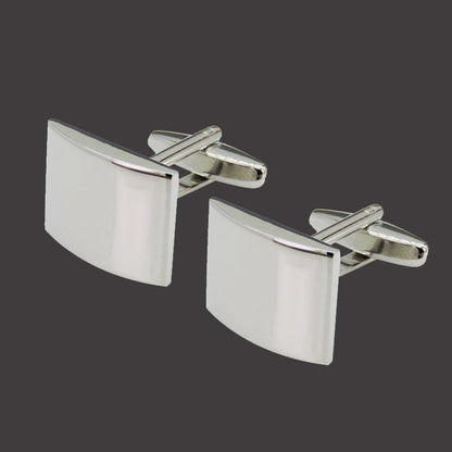 Black Gold Silver Laser Cufflinks